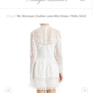 Monique Lhuillier white lace dress